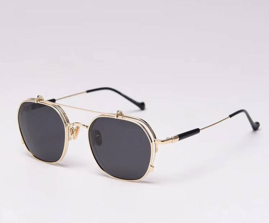 Retro Polarized Flip Sunglasses