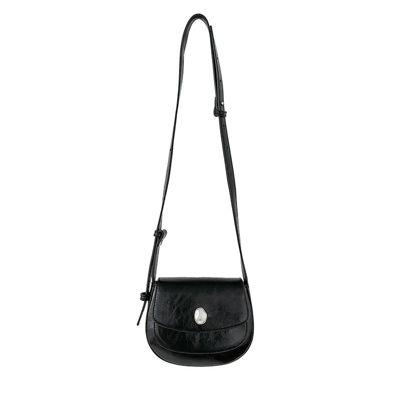 Women's Solid Color Simple Flap Messenger Bag