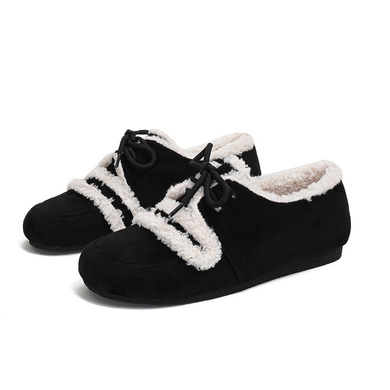 Women's Outer Platform Fleece Lined Cotton Shoes