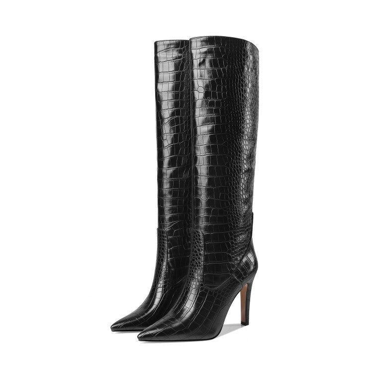 Women's Pointed Toe Stiletto Thigh Boots