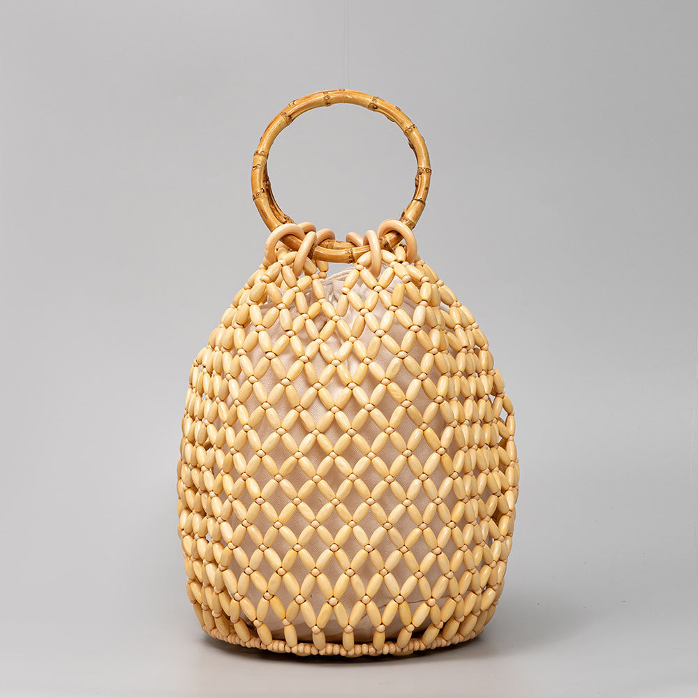 Women's Woven Hollow Bucket Bag Niche